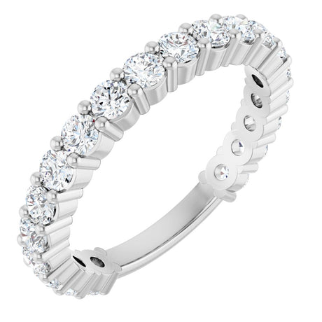 14K White 1 1/5 CTW Natural Diamond Anniversary Band