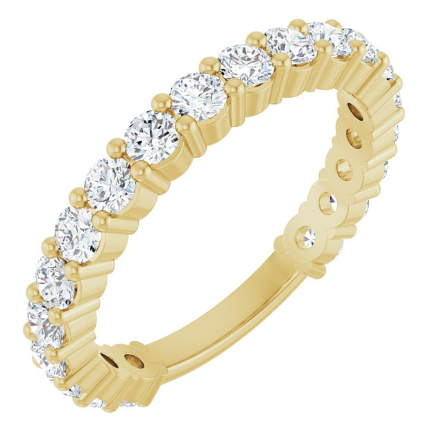 14K Yellow Gold 1 1/5 CTW Lab-Grown Diamond Anniversary Band