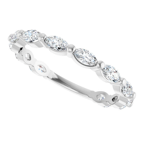 14K White Gold 3/4 CTW Lab-Grown Diamond Anniversary Band