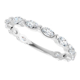 14K White Gold 3/4 CTW Lab-Grown Diamond Anniversary Band