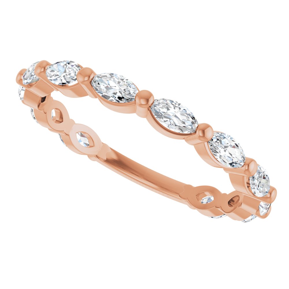 14K Rose Gold 7/8 CTW Natural Diamond Anniversary Band