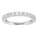 14K White Gold 1 CTW Lab-Grown Diamond Anniversary Band