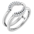Platinum 1/6 CTW Natural Diamond Ring Guard
