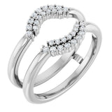 Platinum 1/6 CTW Natural Diamond Ring Guard