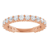 14K Rose 1 1/5 CTW Natural Diamond Anniversary Band