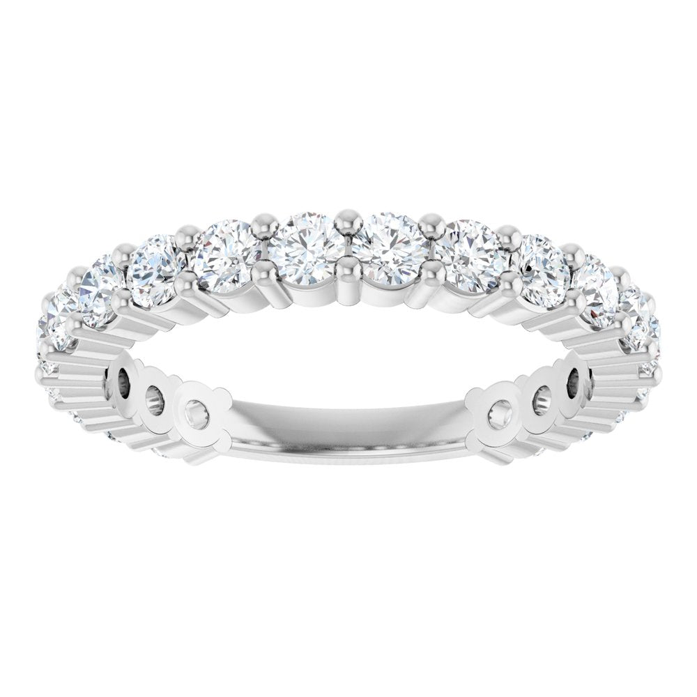 14K White 1 1/5 CTW Natural Diamond Anniversary Band