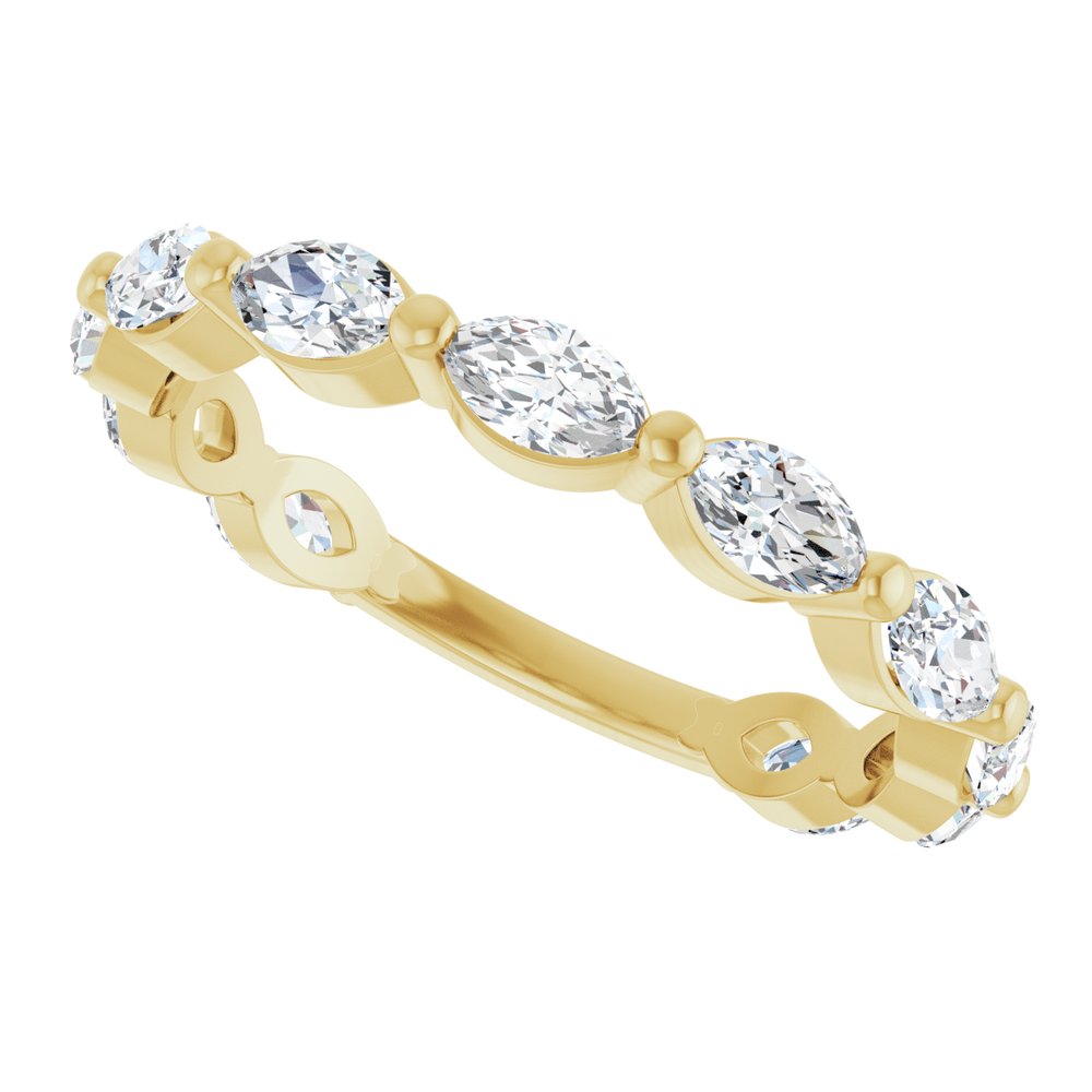 14K Yellow Gold 1 1/5 CTW Lab-Grown Diamond Anniversary Band