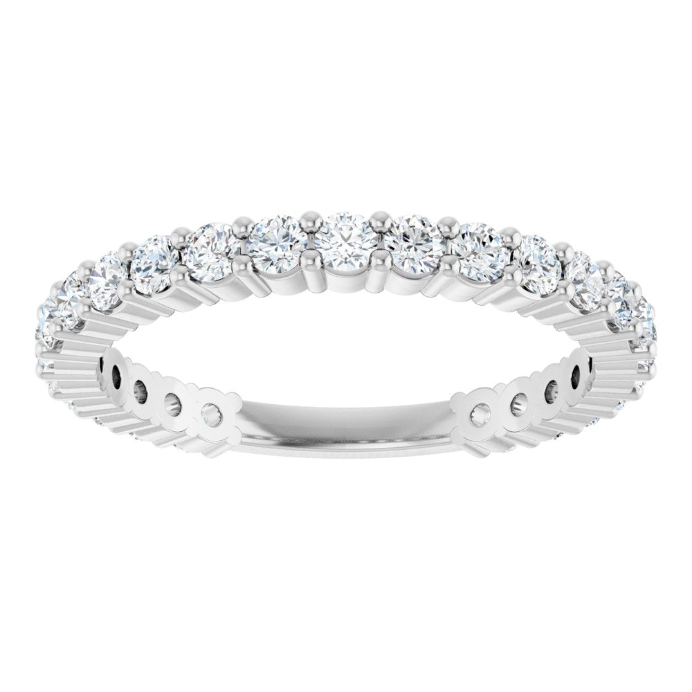 14K White 3/4 CTW Natural Diamond Anniversary Band