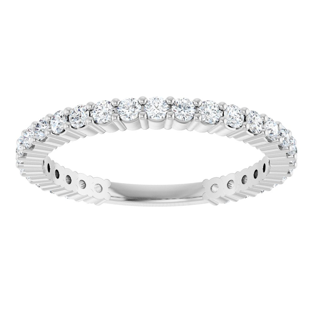 14K White 1/2 CTW Natural Diamond Anniversary Band