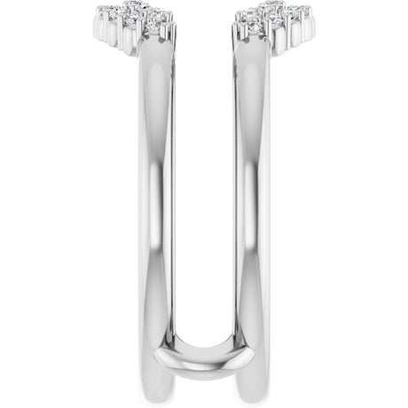 14K White Gold 1/6 CTW Natural Diamond Ring Guard