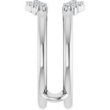 Platinum 1/6 CTW Natural Diamond Ring Guard