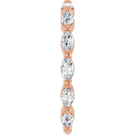 14K Rose Gold 7/8 CTW Natural Diamond Anniversary Band