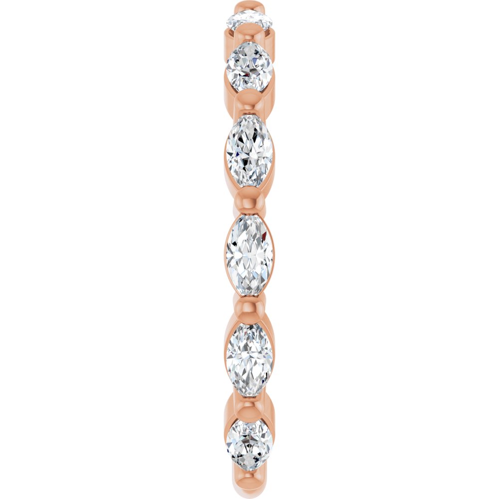 14K Rose Gold 7/8 CTW Natural Diamond Anniversary Band