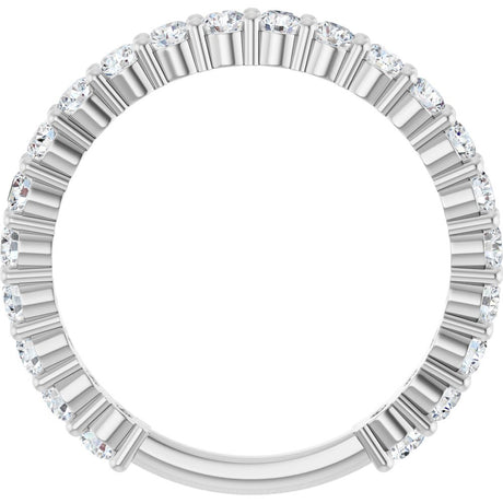 14K White Gold 1 CTW Lab-Grown Diamond Anniversary Band