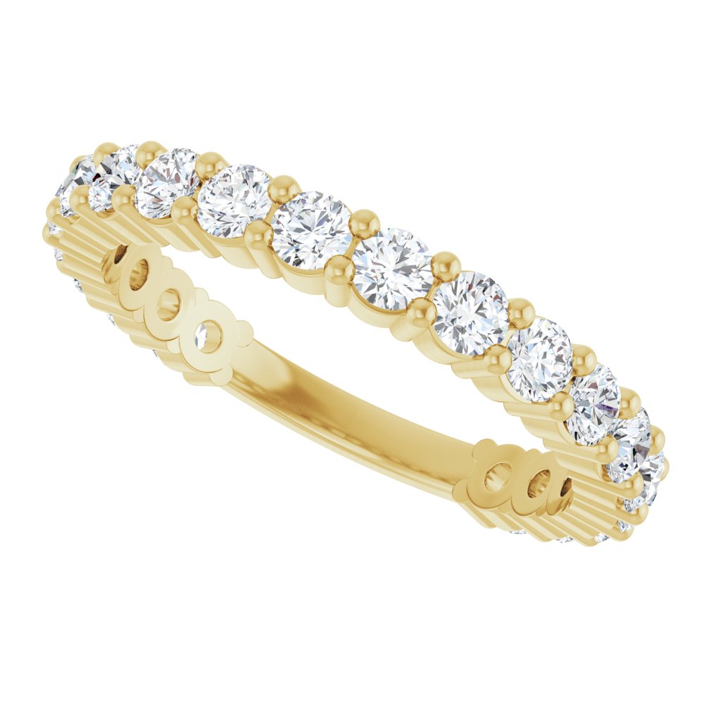 14K Yellow Gold 1 1/5 CTW Lab-Grown Diamond Anniversary Band