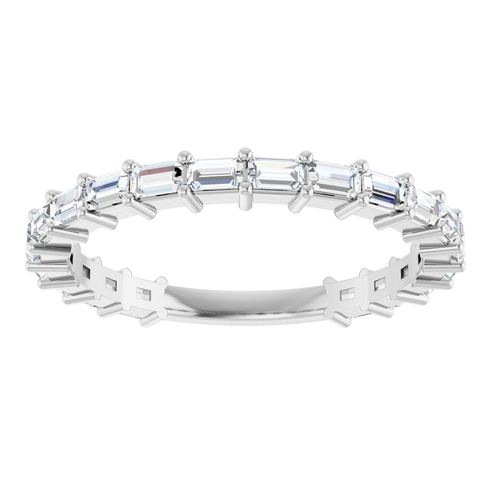14K White Gold 5/8 CTW Natural Diamond Anniversary Band