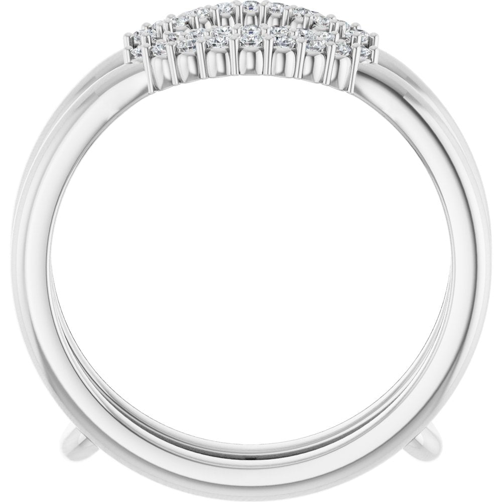 Platinum 1/6 CTW Natural Diamond Ring Guard