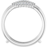 Platinum 1/6 CTW Natural Diamond Ring Guard