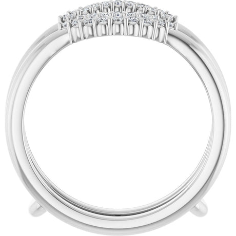 Platinum 1/6 CTW Natural Diamond Ring Guard