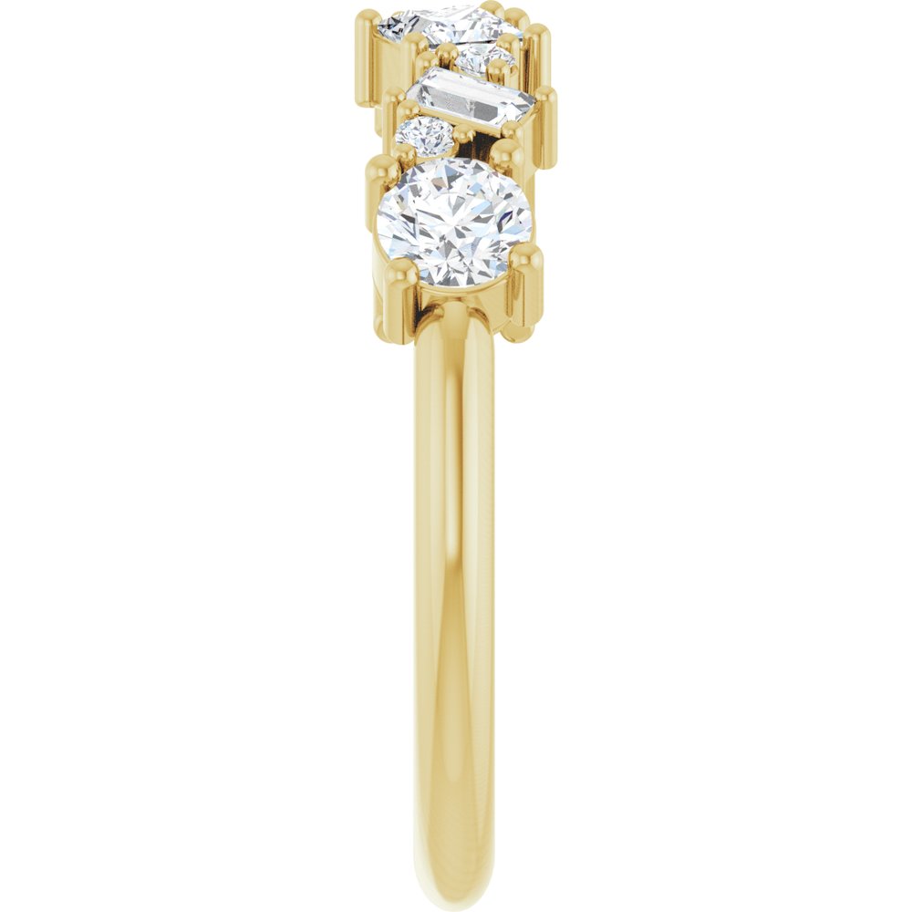 14K Yellow 7/8 CTW Natural Diamond Anniversary Band