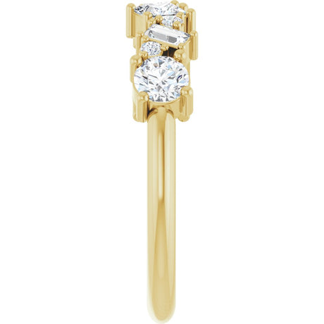 14K Yellow 7/8 CTW Natural Diamond Anniversary Band