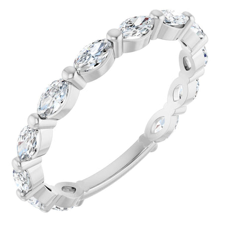 14K White Gold 3/4 CTW Lab-Grown Diamond Anniversary Band