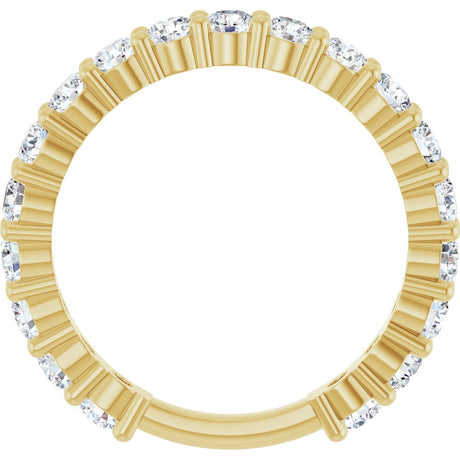 14K Yellow Gold 1 1/3 CTW Lab-Grown Diamond Anniversary Band