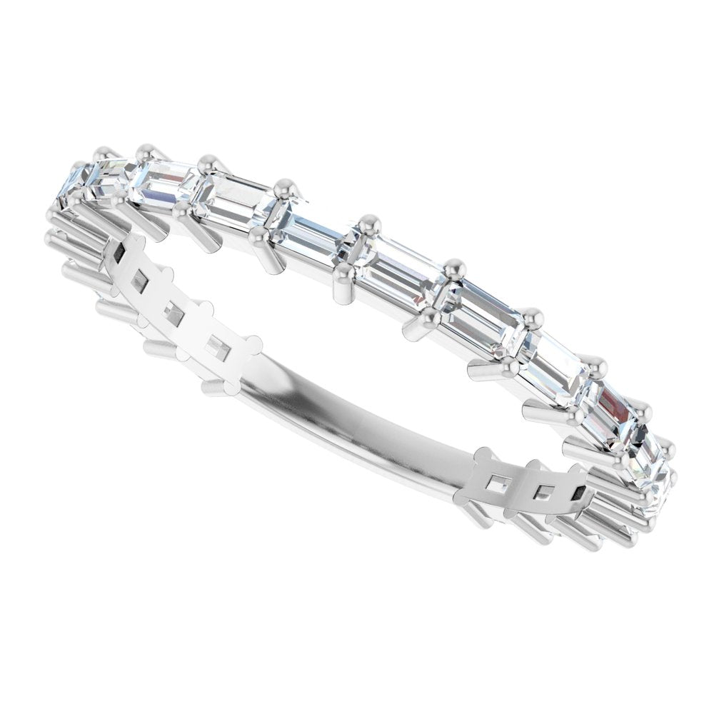 14K White Gold 5/8 CTW Natural Diamond Anniversary Band