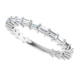 14K White Gold 5/8 CTW Natural Diamond Anniversary Band