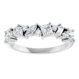14K White 7/8 CTW Lab-Grown Diamond Anniversary Band