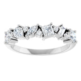 14K White 7/8 CTW Natural Diamond Anniversary Band