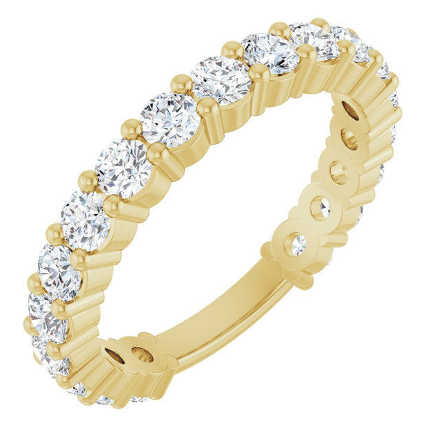 14K Yellow Gold 1 1/3 CTW Lab-Grown Diamond Anniversary Band