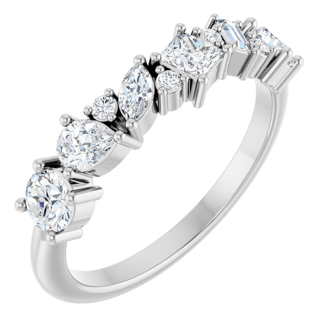 14K White 7/8 CTW Lab-Grown Diamond Anniversary Band