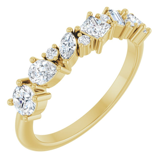 14K Yellow 7/8 CTW Lab-Grown Diamond Anniversary Band