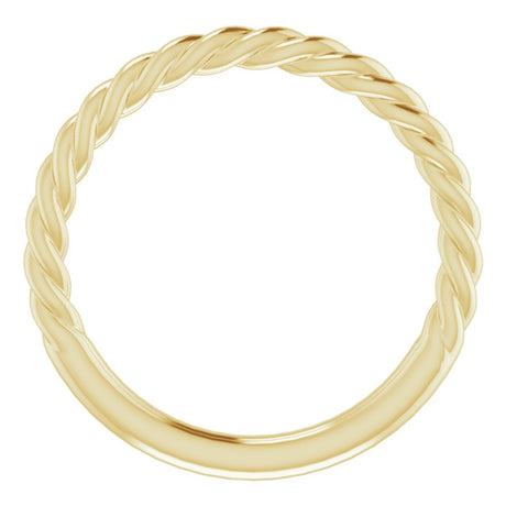 14K Yellow 1.7 mm Rope Band