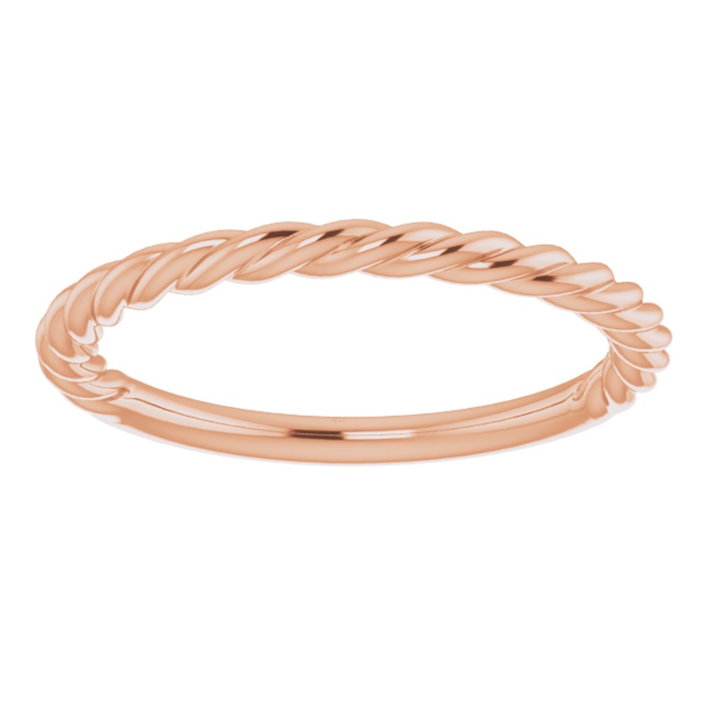 14K Rose 1.7 mm Rope Band