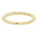 14K Yellow 1.7 mm Rope Band