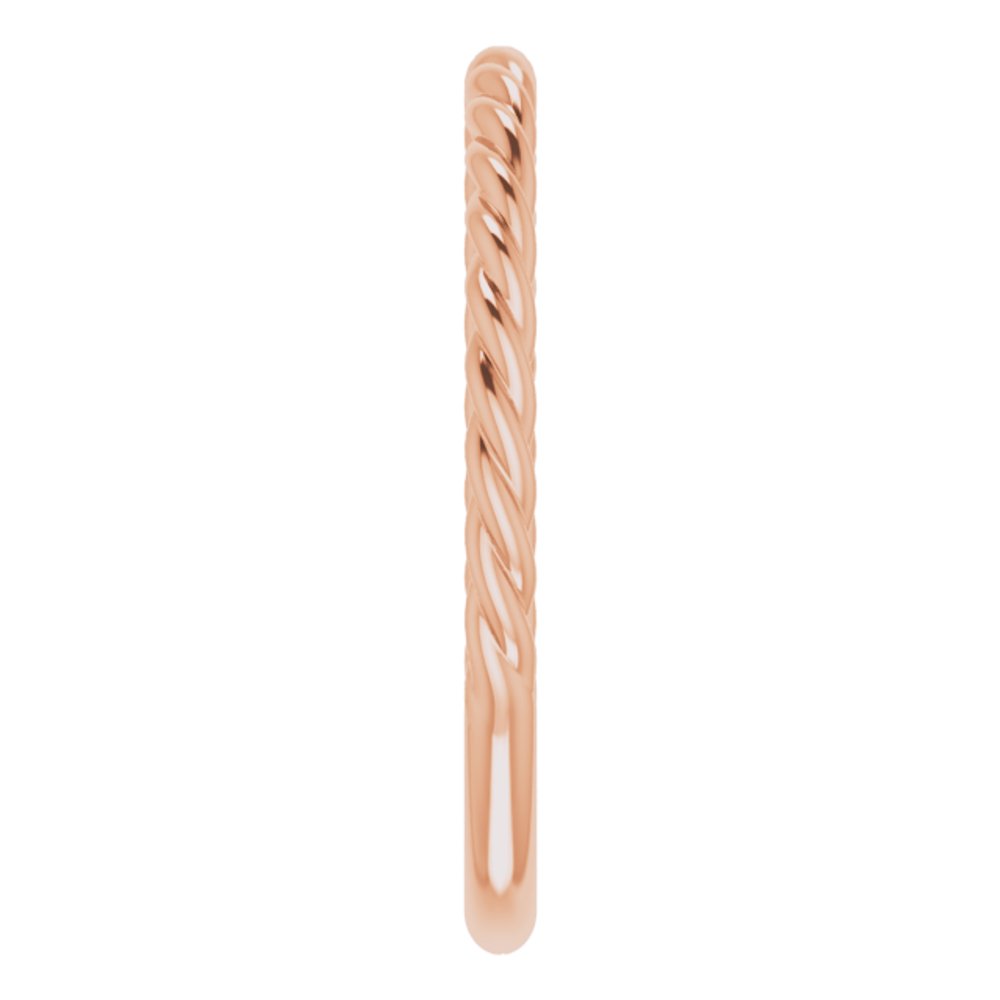 14K Rose 1.7 mm Rope Band