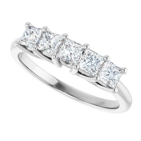 14K White 3/4 CTW Natural Diamond Anniversary Band