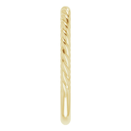 14K Yellow Gold 1.7 mm Rope Band Size 4