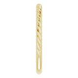 14K Yellow Gold 1.7 mm Rope Band Size 4