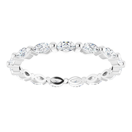 Platinum 5/8 CTW Natural Diamond Eternity Band