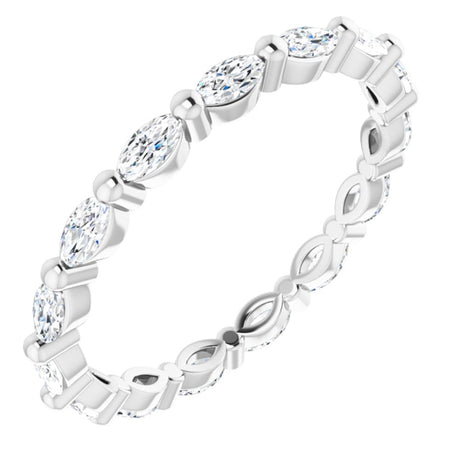 Platinum 5/8 CTW Natural Diamond Eternity Band
