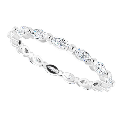 Platinum 5/8 CTW Natural Diamond Eternity Band