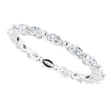 Platinum 5/8 CTW Natural Diamond Eternity Band