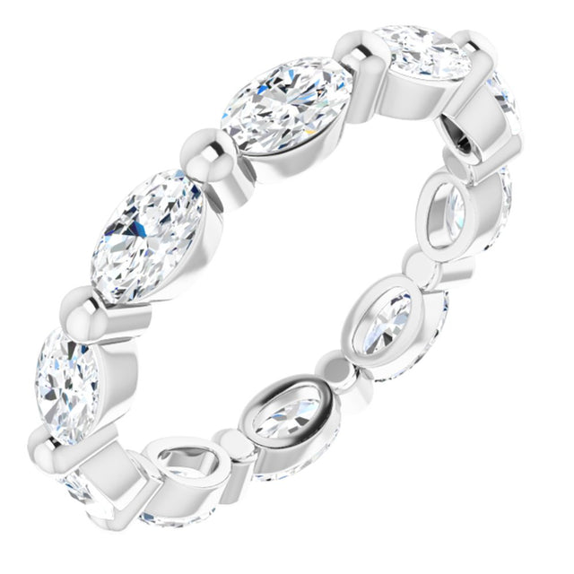 14K White Gold 2 1/2 CTW Natural Diamond Eternity Band