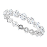 14K White 1 3/4 CTW Natural Diamond Eternity Band