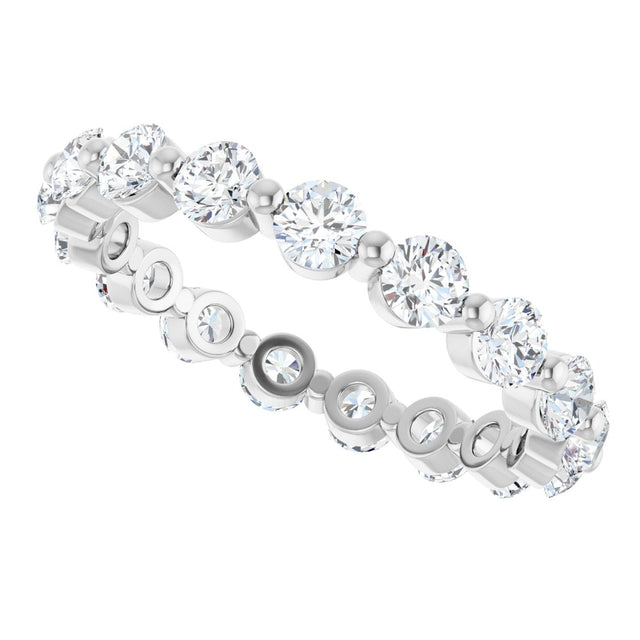 14K White 1 3/4 CTW Natural Diamond Eternity Band
