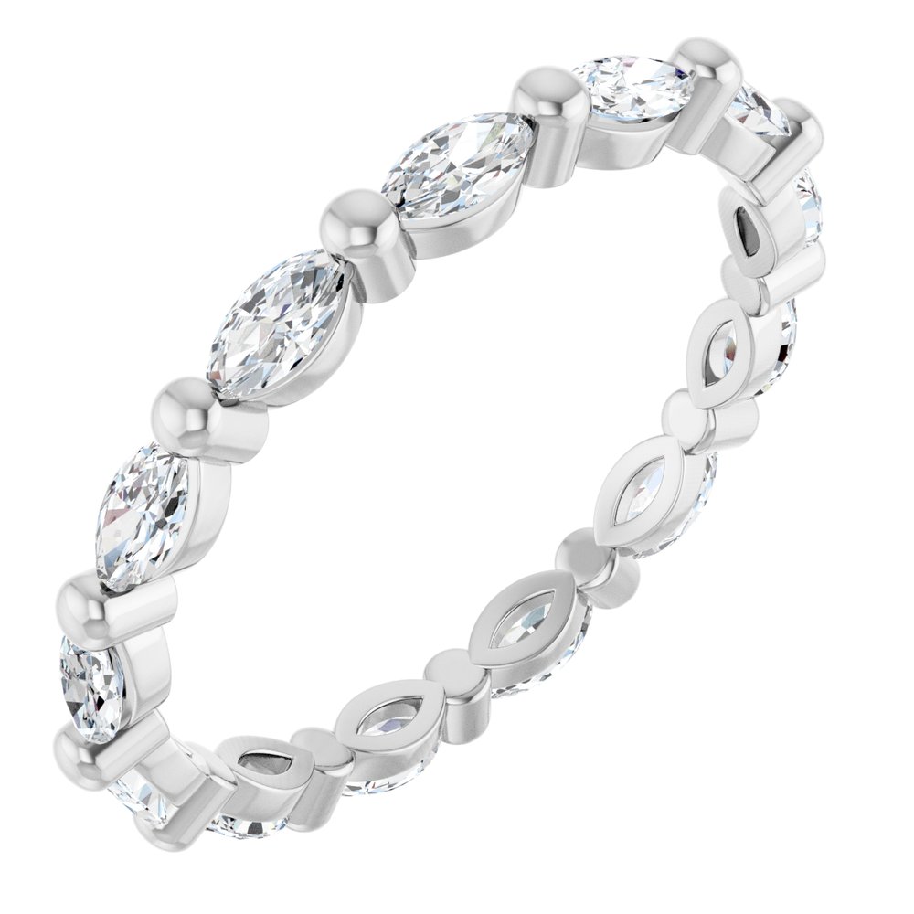 14K White Gold 3/4 CTW Lab-Grown Diamond Eternity Band