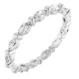 14K White Gold 3/4 CTW Lab-Grown Diamond Eternity Band